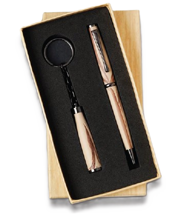 Pen Keychain Gift Set - Wooden